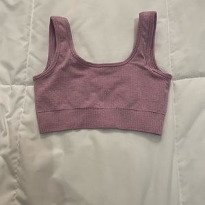 Pink sports bra